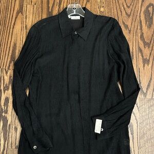 NEW ZANELLA Italian Designer Black Blouse